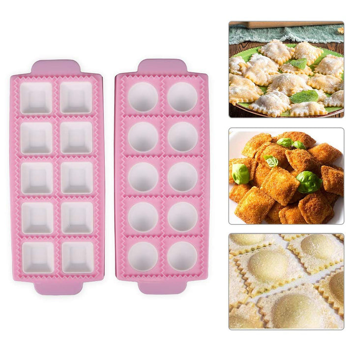 Knödelform Teigpresse, 2 Stück Form für Runde Ravioli, Italienische Ravioli Form, Raviolischneider G