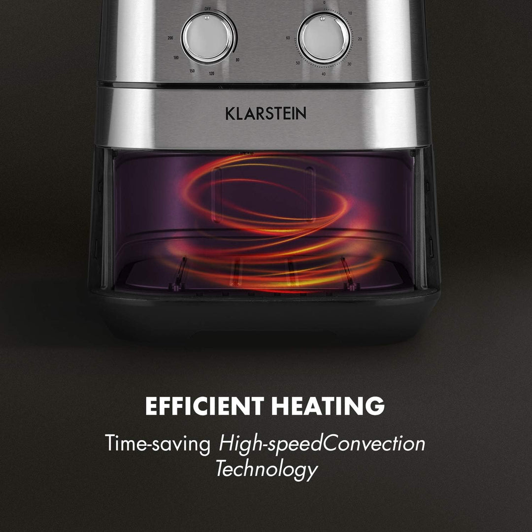Klarstein AeroVital Heissluftfritteuse - Fritteuse, 1700 Watt, 5,4 Liter Volumen, Temperatureinstell