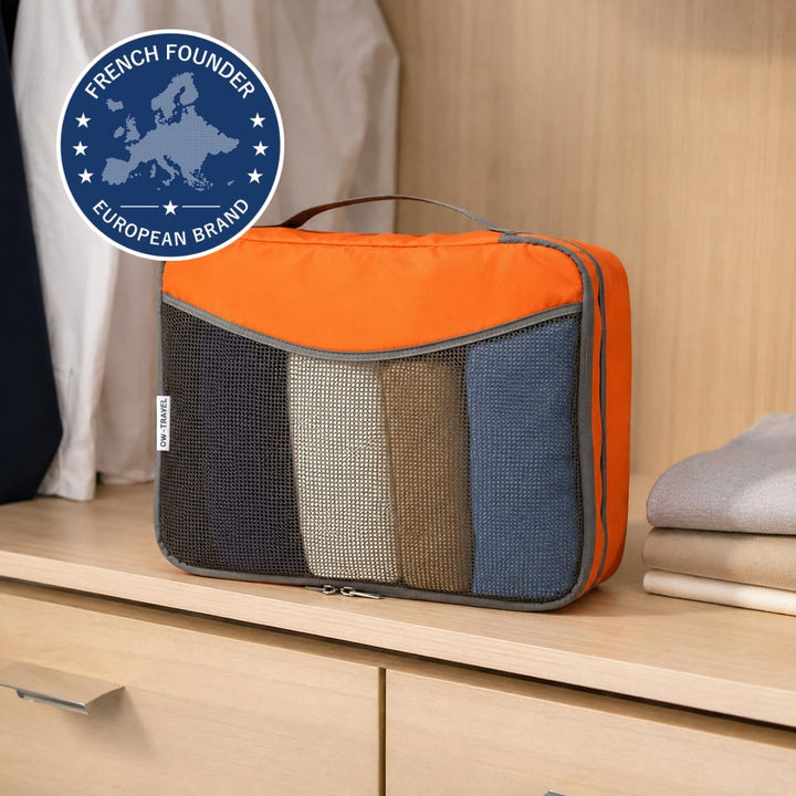 OW-Travel Koffer Organizer Set (4 Stück) Einfach zu Organisierende Packtaschen für Koffer. Packwürfe