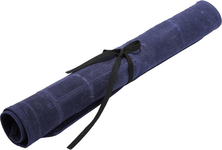 Kaaltisy Gewachstes Canvas-Messer-Rolltasche mit 7 Schlitzen für Messer und Besteck, Küchenmesser in