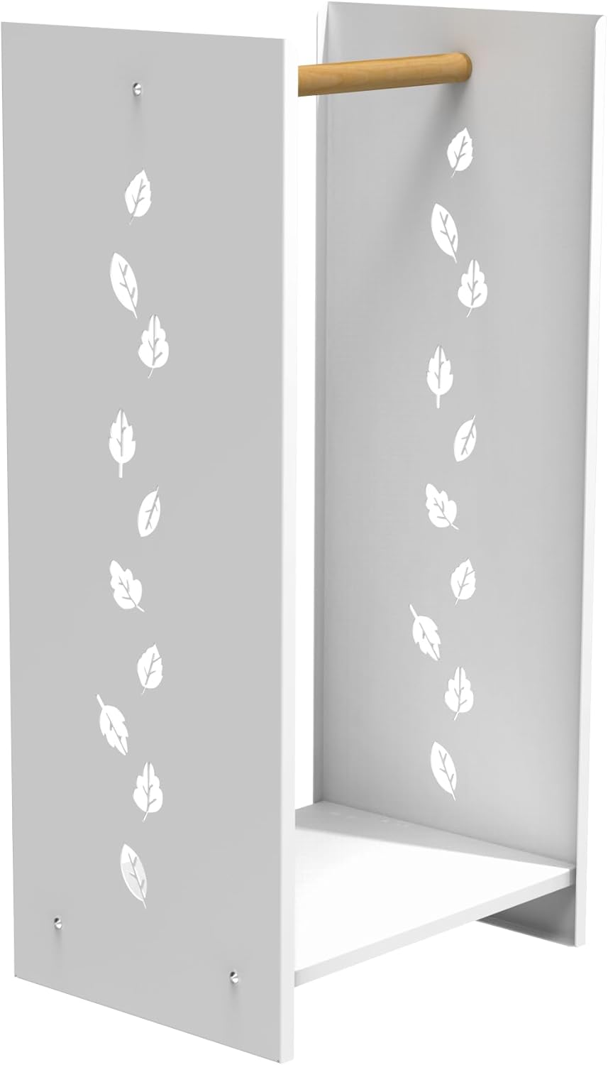 teileplus24 BHS8 Kaminholzregal Innen Aussen | Brennholzregal Metall | Kaminholzkorb | Industrial Lo