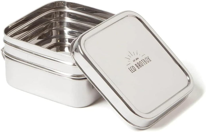 Cube Box XL - Brotdose 2 Lagig 1000ml- Lunchbox aus Edelstahl Quadratisch - BPA-frei - spülmaschinen