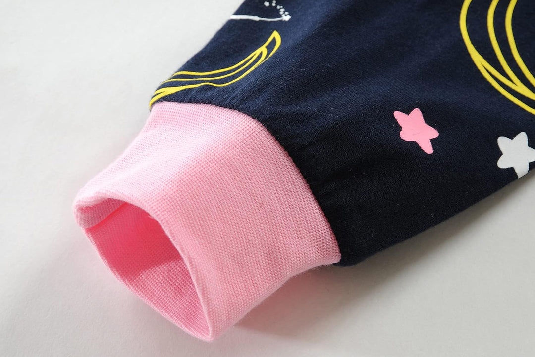 EULLA Kinder Mädchen Schlafanzüge Langarm Baumwolle Winter Pyjama Set Einhorn Prinzessin Dino Hase E