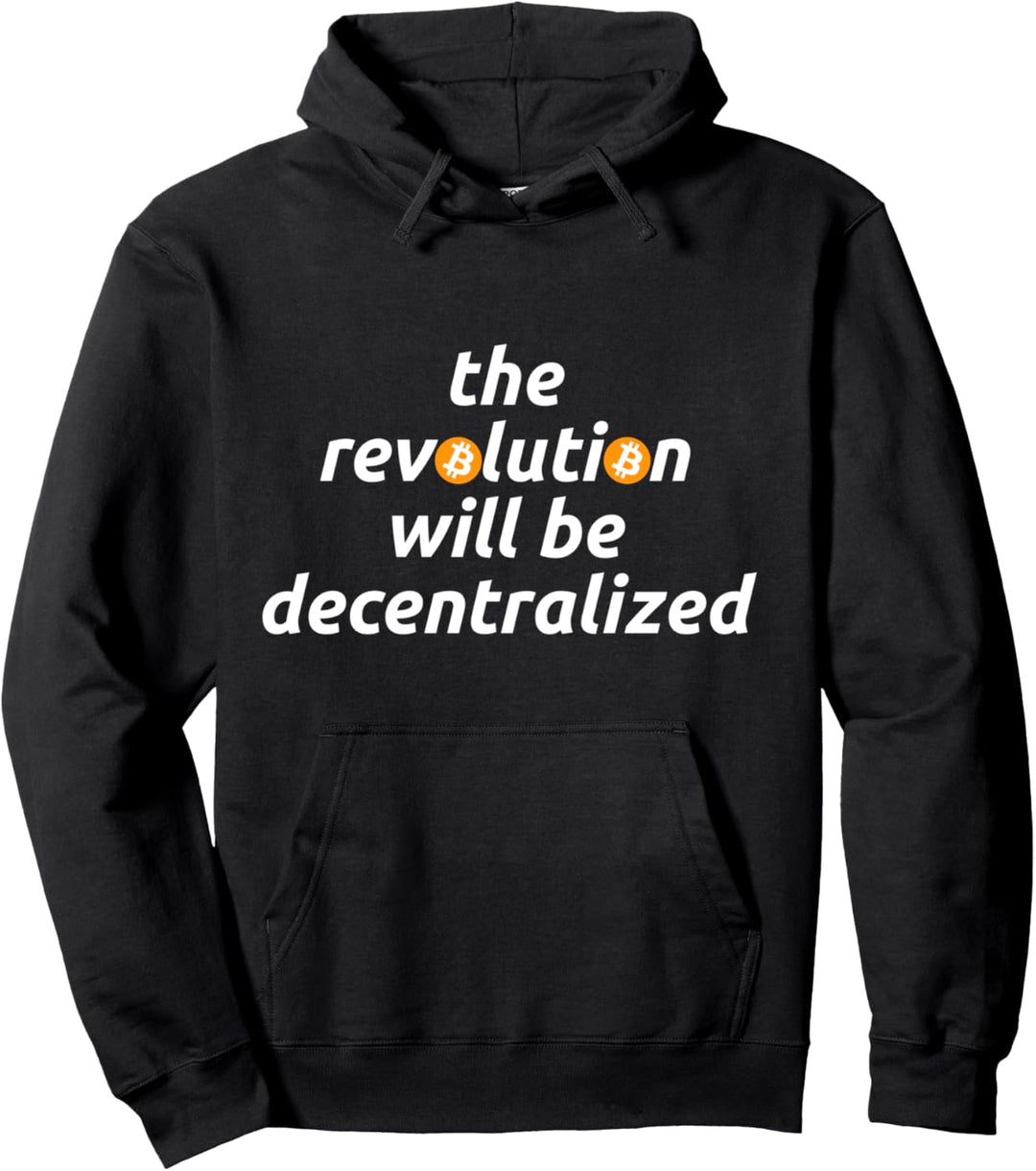Bitcoin Dezentrale Währung Crypto Revolution BTC Logo Pullover Hoodie