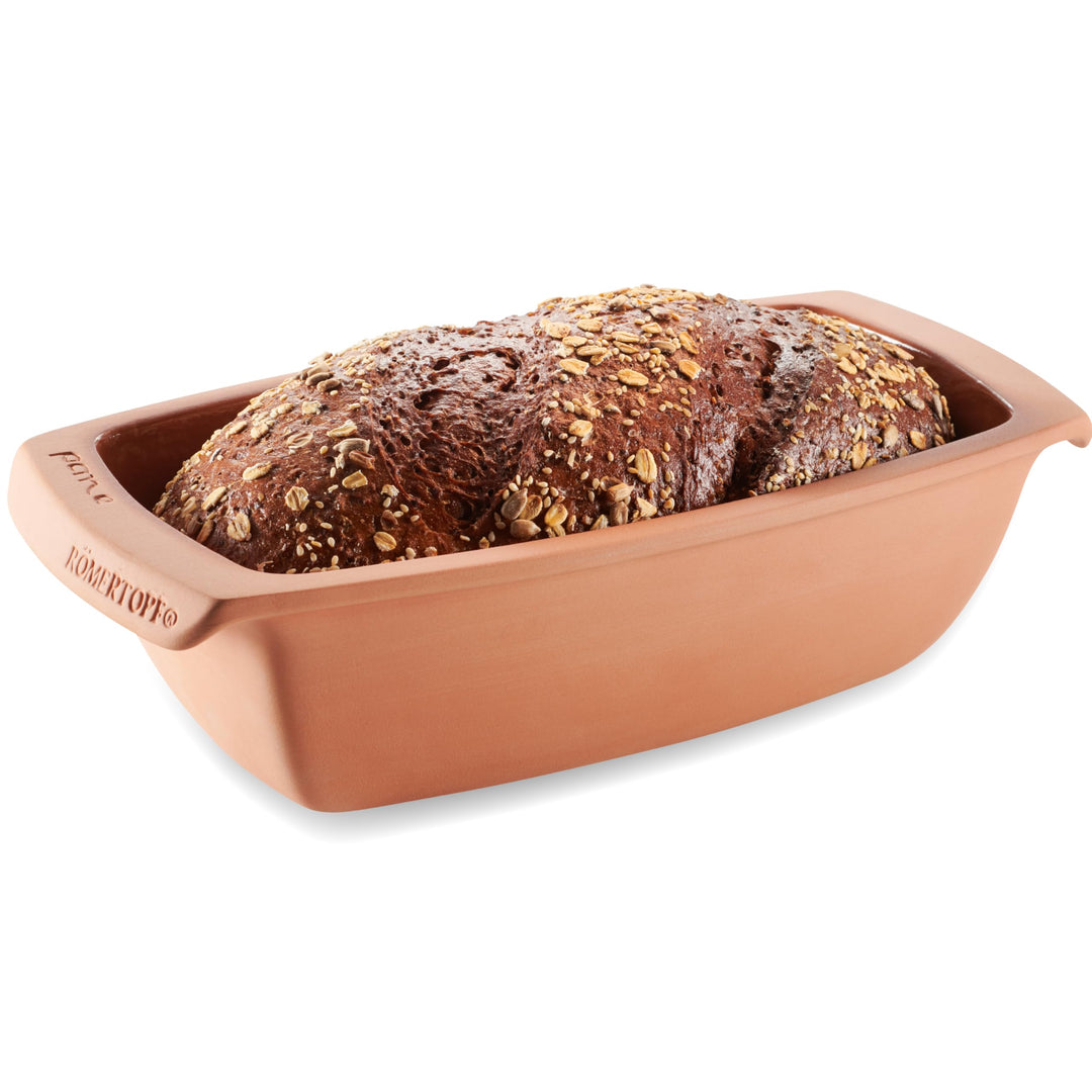 RÖMERTOPF Brotbackform aus Keramik Kastenform für 1Kg Backgut 31,5cm Brottopf zum Backen von Brot &