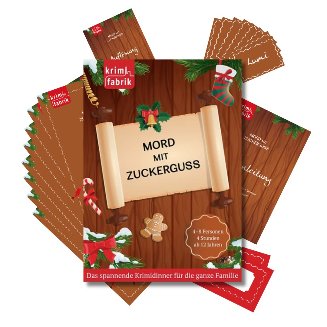Mord mit Zuckerguss - Krimidinner Weihnachten - 4 bis 8 Personen - krimifabrik