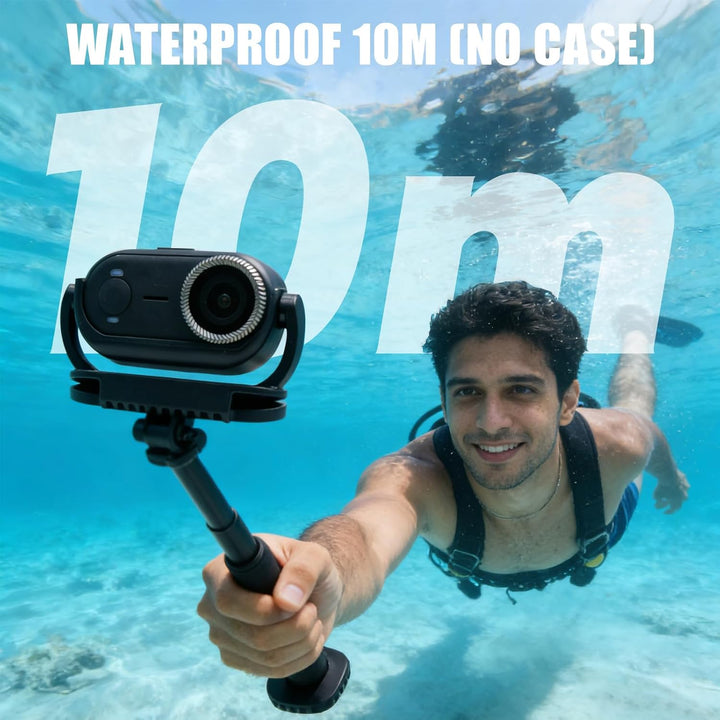 OBEST Action Cam 4K 30FPS Wasserdicht 10m WiFi Action Kamera 64GB Mini Bodycam Körperkamera Bildstab