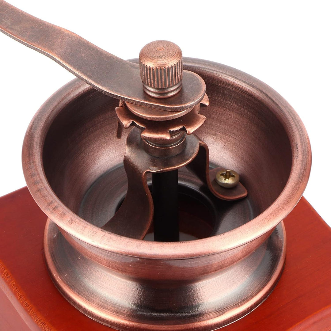 Natudeco Manuelle Kaffeemühle, Handmühle aus Holz, Handkurbel, Kaffeebohnenmühle, Retro-Stil, Kaffee