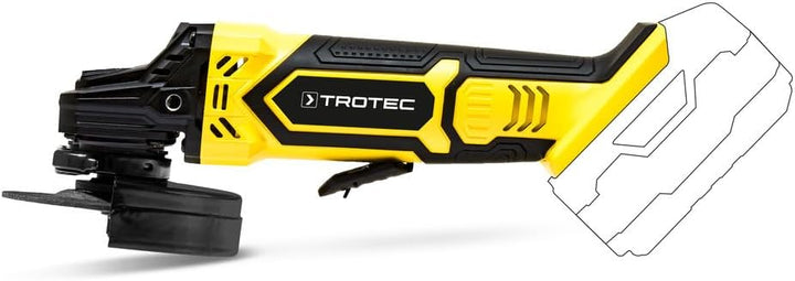 TROTEC Akku-Winkelschleifer PAGS 21-115 NB – ohne Akku, 10.000 U/min, 115 mm Scheibendurchmesser, in