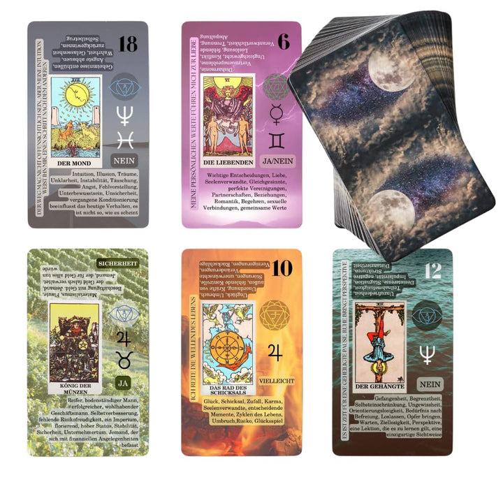 Witchy Cauldron Tarotkarten mit Buck für Anfänger, Tarotkarten Deutsch
