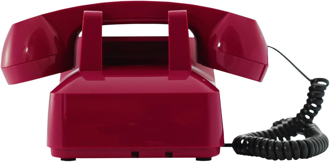 OPIS PushMeFon Cable: 1970er Designer Retro-Tastentelefon in modernen Farben mit Metallklingel (viol