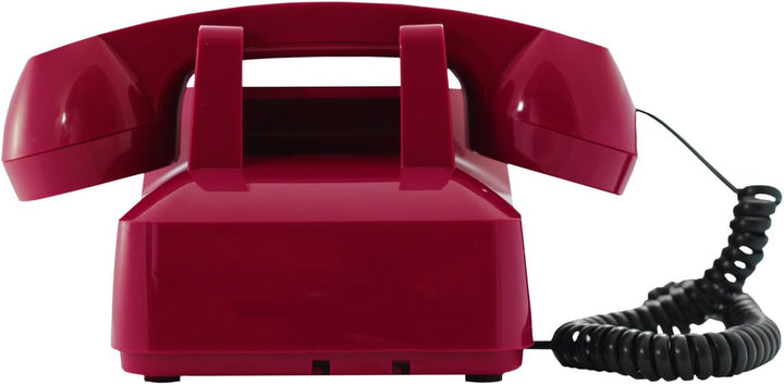 OPIS PushMeFon Cable: 1970er Designer Retro-Tastentelefon in modernen Farben mit Metallklingel (viol