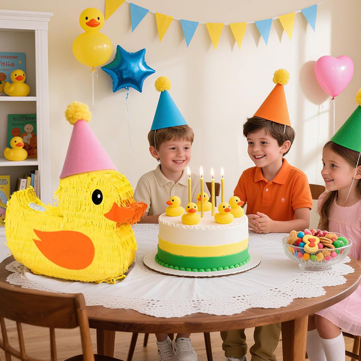Enten-Piniatas-Set mit Augenbinde und Fledermaus (41,5 x 32,6 x 10,2 cm), perfekt für Kindergeburtst