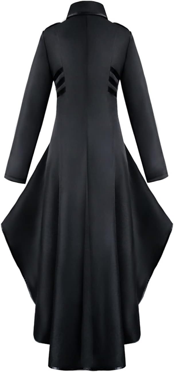 Damen Steampunk Vintage Frack Jacke Unregelmässiger Saum Gothic Kleidung Viktorianischer Gehrock Lan