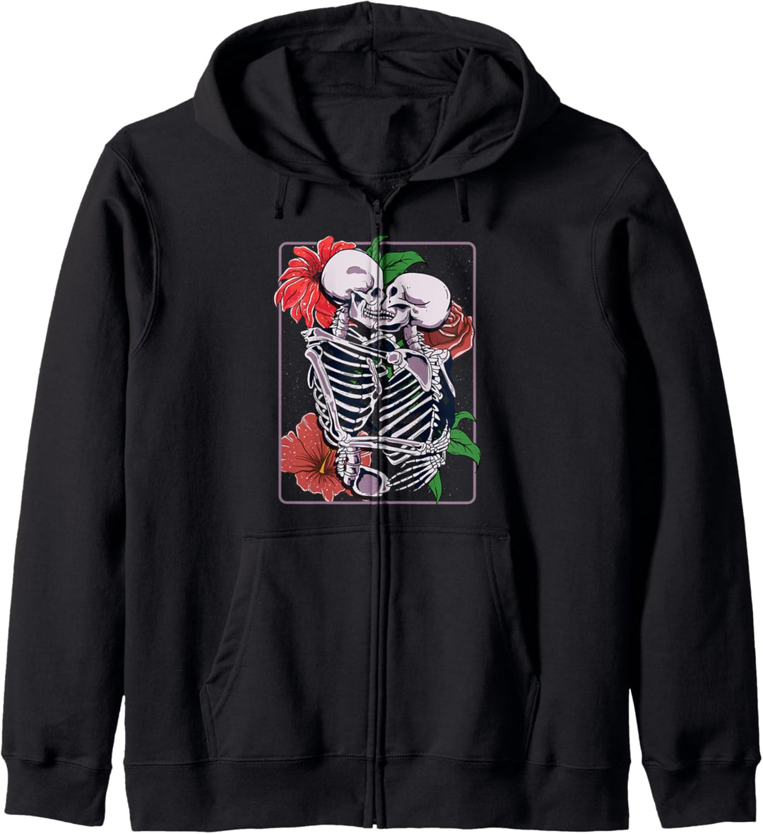 Skelette küssen! Goth Geschenk Kapuzenjacke