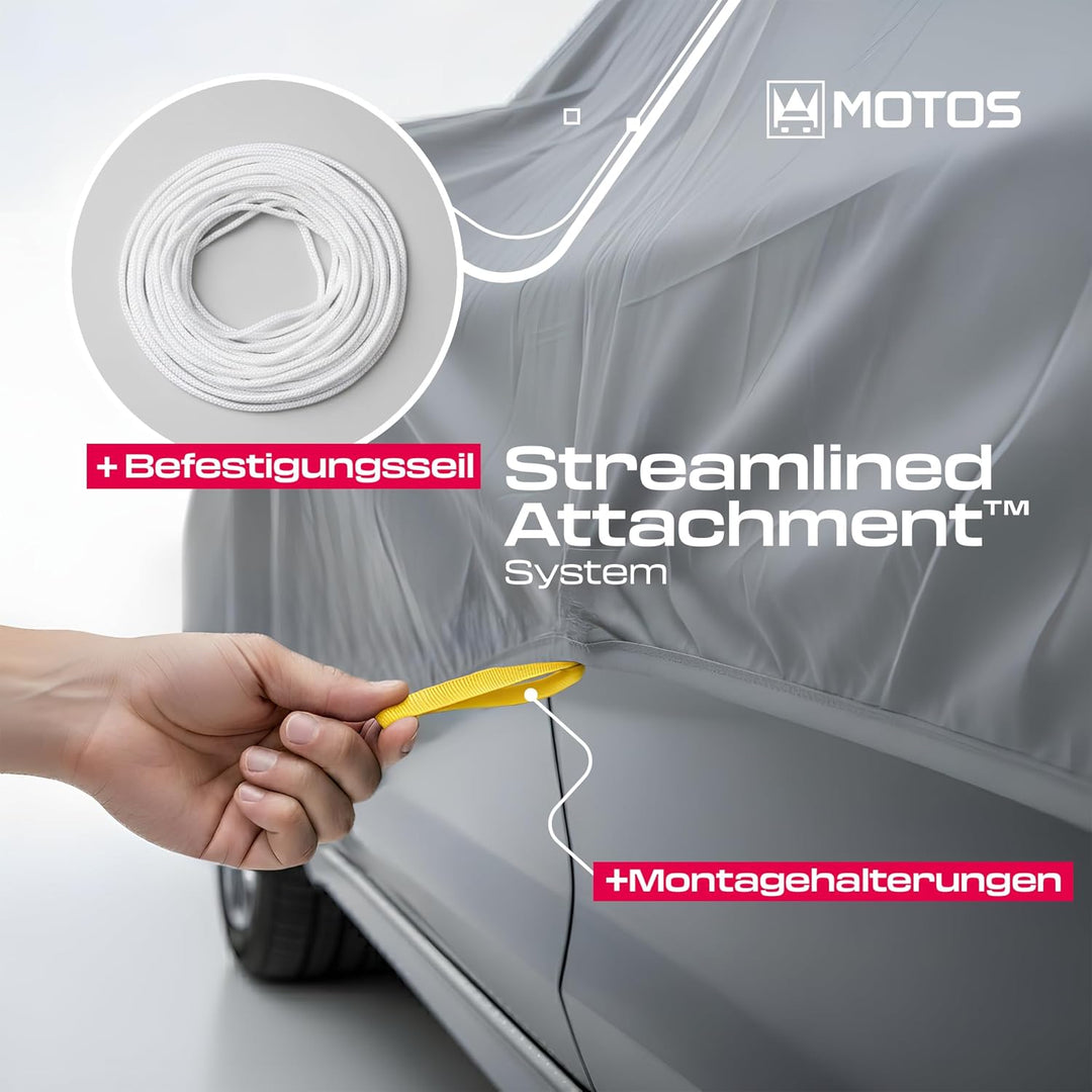 MOTOS Auto Abdeckplane Grösse SUV – 500 x 227 x 145 cm, Autogarage Abdeckung, Ganzjähriger Hagelschu