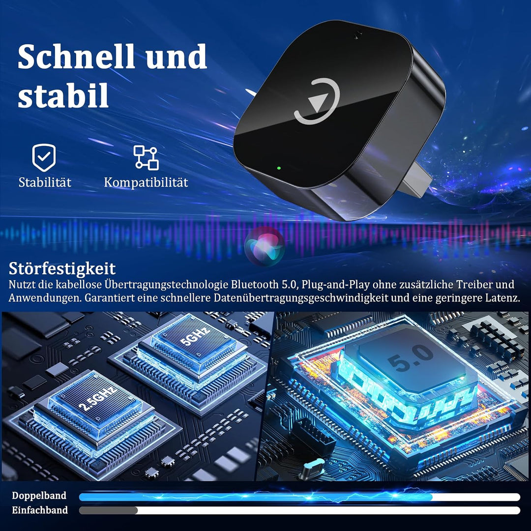 2 in 1 Carplay Wireless Adapter &amp; Android Auto Adapter,USB-A/Typ-C Wired Auf Wireless Kompatibel Mit