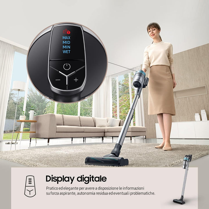 Samsung mit HEPA Filter Aspirazione VS20T7531T1/ET, Samsung Jet 75 Turbo, Silber Schwarz, 4 accessor