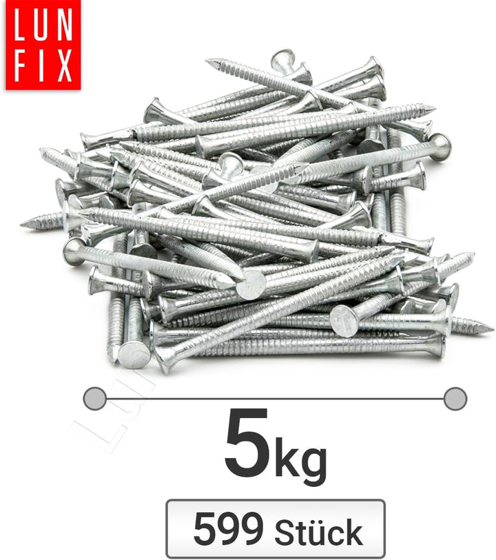 Ankernägel 4,0 x 80 mm 5kg 80mm ca. 600 Stk Flachkopf Holznägel 4,0 x 80 mm (5kg, 600 stück), 4,0 x