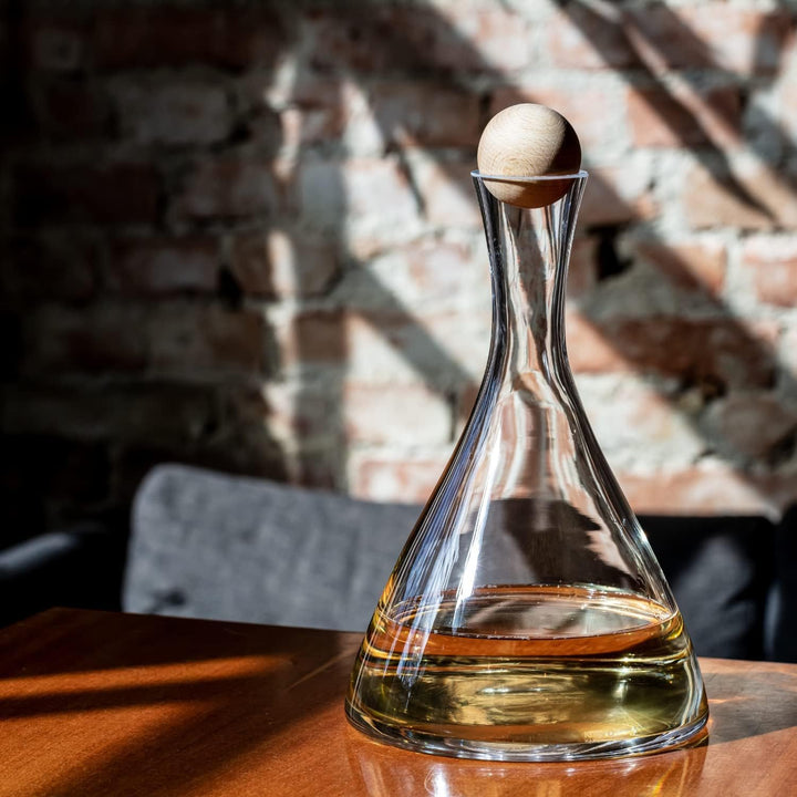 KROSNO Weinkaraffe, 1000 ml, Avant-Garde Kollektion | Glaskaraffe mit Deckel für Rotwein und Weisswe
