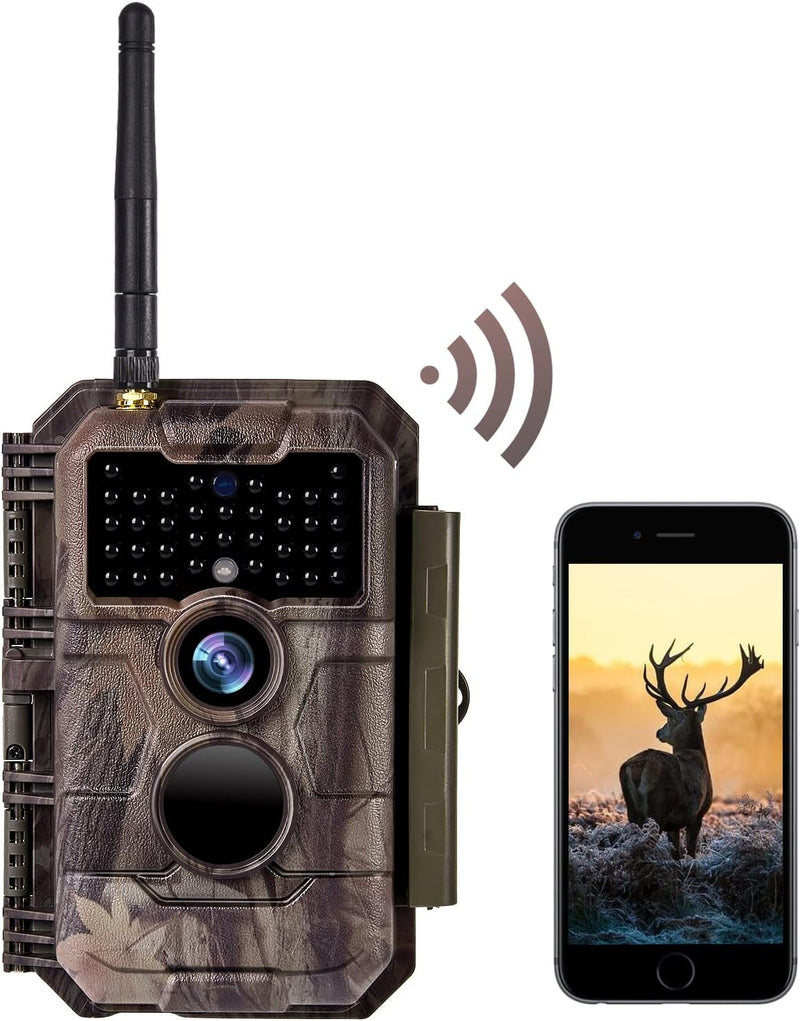 BlazeVideo Wildkamera WLAN Fotofalle WiFi Beutekamera Wildtier Jagdkamera Überwachungskamera 32MP HD