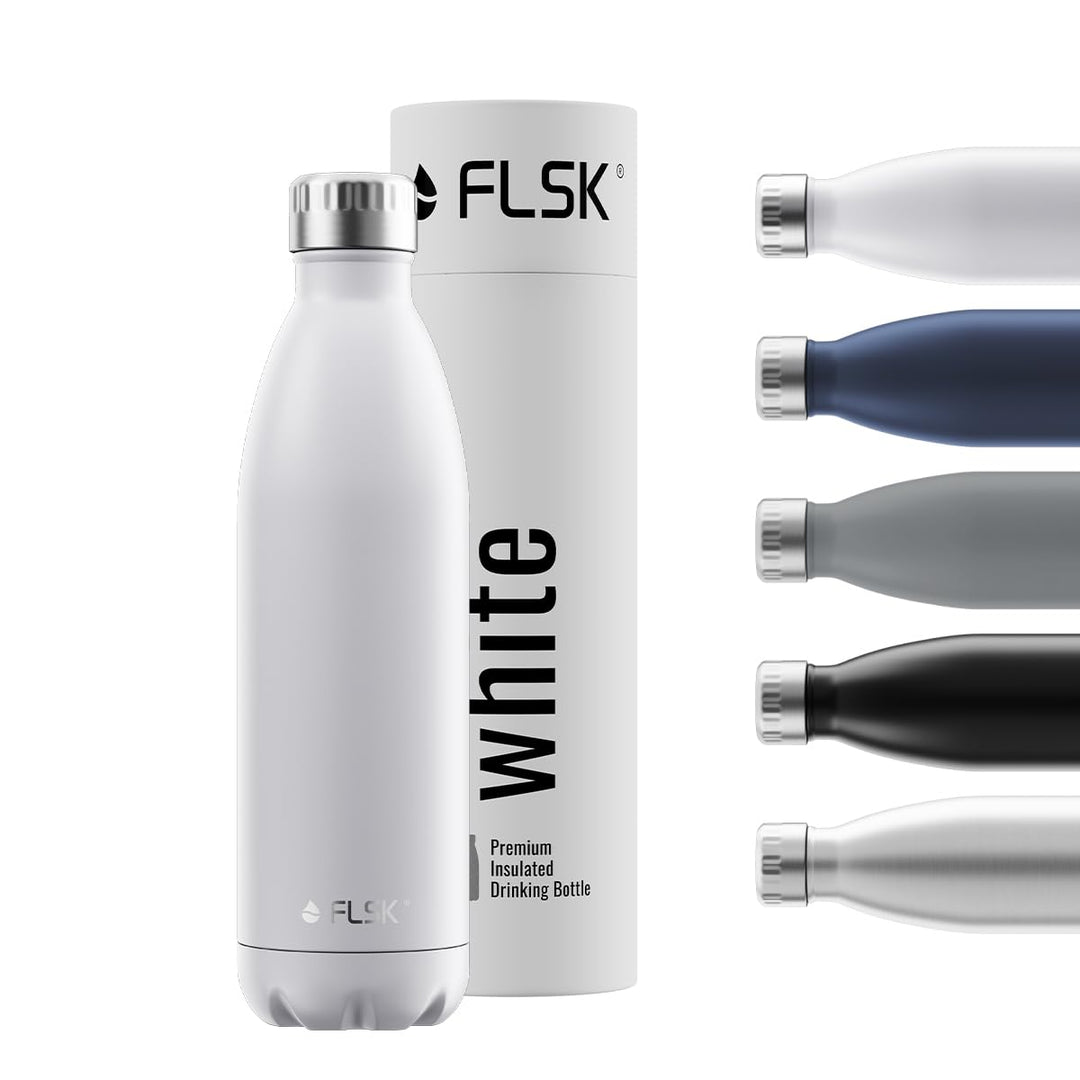 FLSK Trinkflasche – Premium Edelstahl Thermosflasche – 100% auslaufsicher & kohlensäuregeeignet – hä