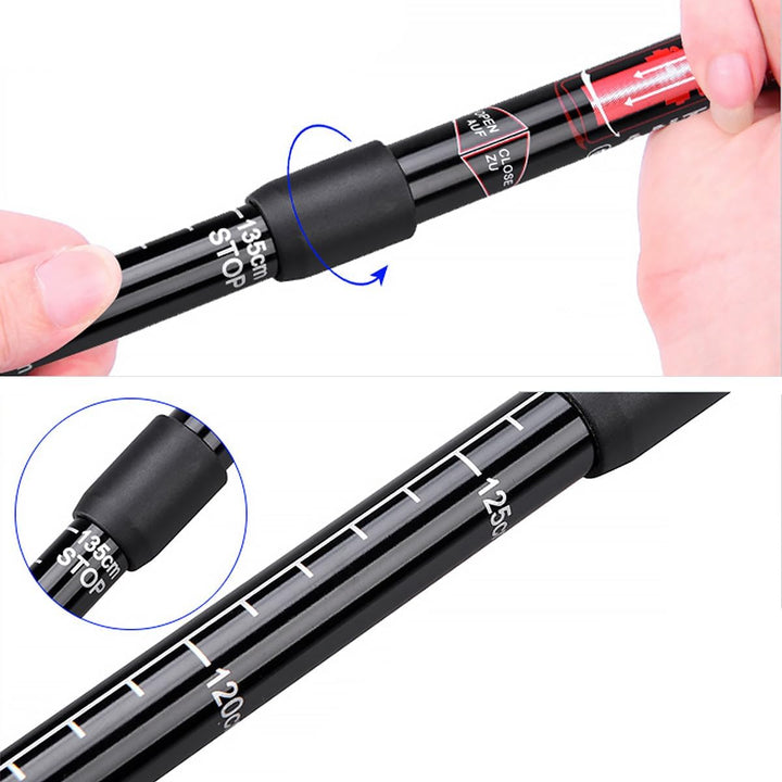 MidGard Nordic Walking Stock Teleskop Antischock Wanderstöcke aus Aluminiumlegierung mit Korkgriff &amp;