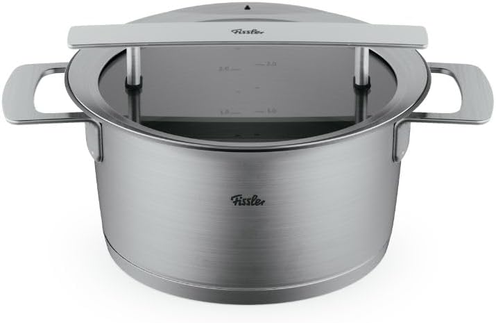 Fissler Phi Collection Kochtopf (16 cm, 1,9 L) mit Glasdeckel – Edelstahl-Topf klein, induktionsgeei