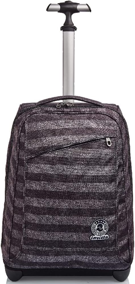 TROLLEY INVICTA STRIPES, 2 in 1, Schulranzen mit Rollen, Rucksack mit Trolleyfunktion für Kinder, ab