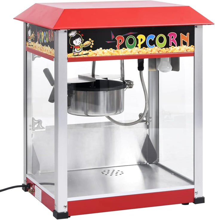 Homgoday Popcorn-Maschine mit Teflon-Topf 1400 W, Innenmöbel für Wohnzimmer, Büro, Schlafzimmer