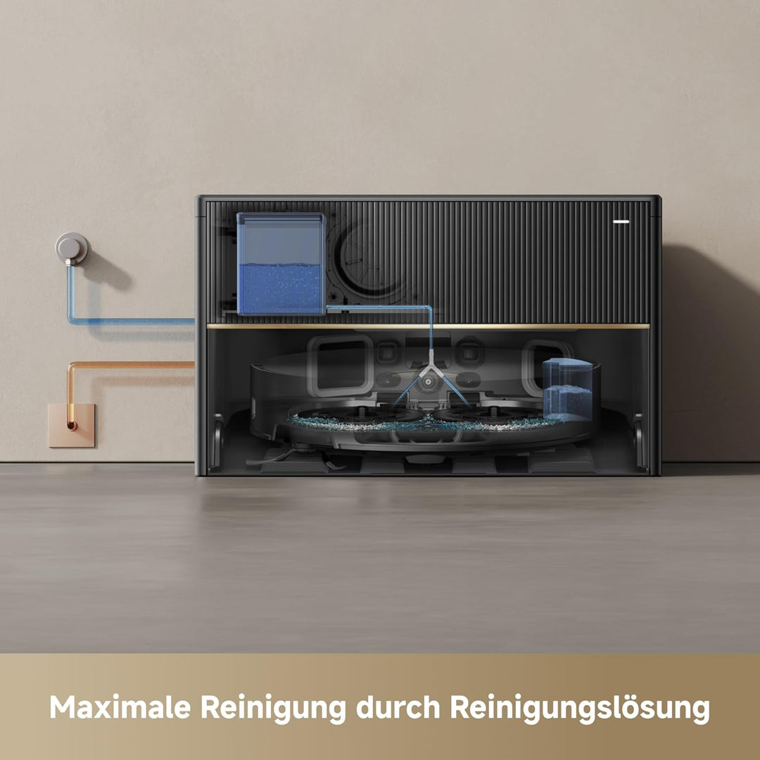 dreame X50 Master Staubsaugerroboter mit 24,9cm Basisstation, automatisches Nachfüllen und Entleeren