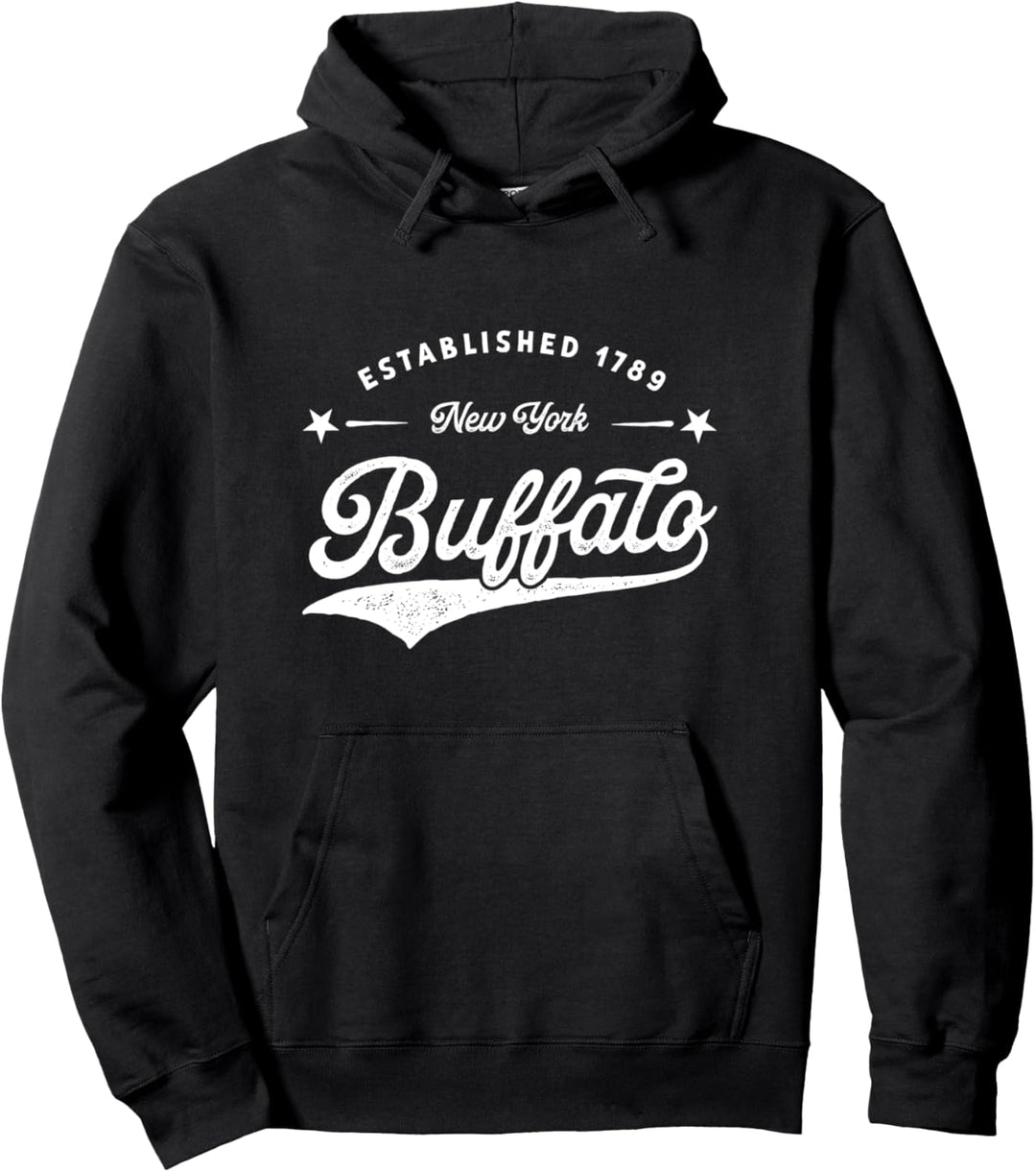Casual Classic Retro Buffalo New York 1789 USA Souvenir Pullover Hoodie