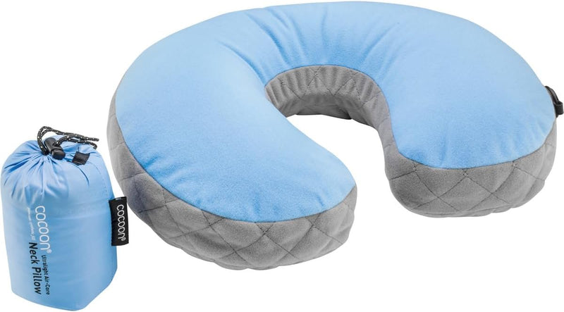 Cocoon Air Core Pillow Ultralight U-förmige Nackenstütze Light Blue/Grey, Light Blue/Grey