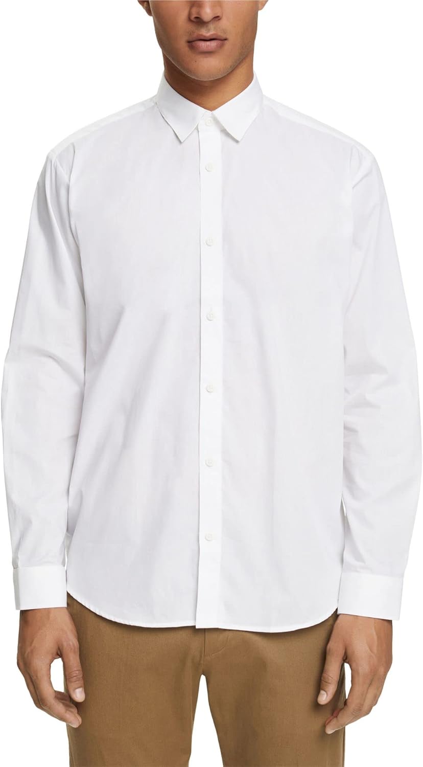 ESPRIT Herren Hemd XL 100/White, XL 100/White