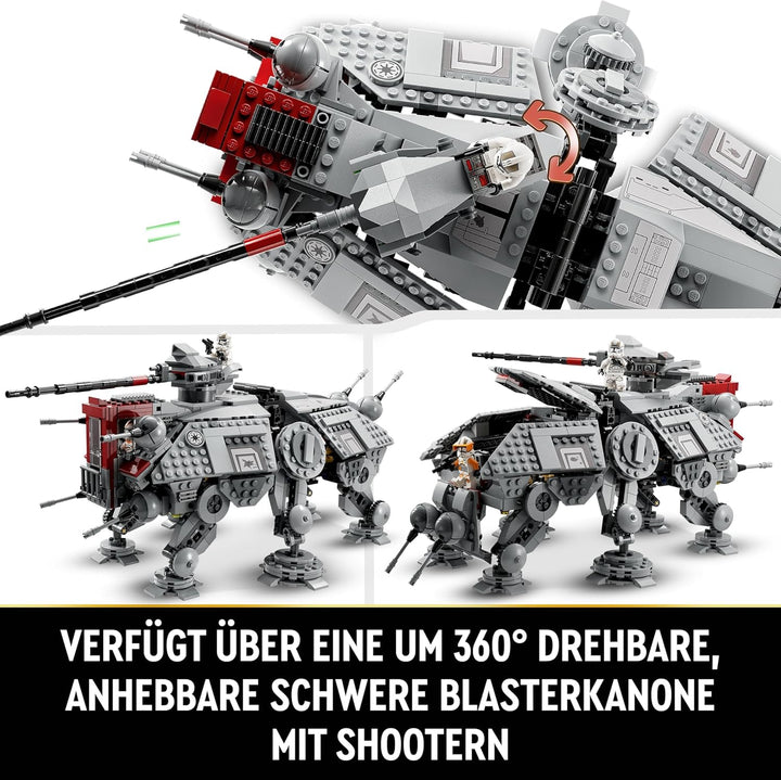Lego Star Wars at-TE Walker, Bewegliches Spielzeugmodell, Set mit Minifiguren inkl. 3 Klonsoldaten,