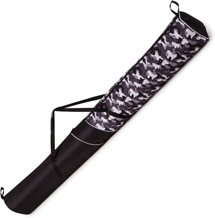 Ferocity Premium Set Skitasche und Skischuhtasche für 1 Paar Ski-Stöcke-Schuhe-Helm [053] Tarnfarbe,