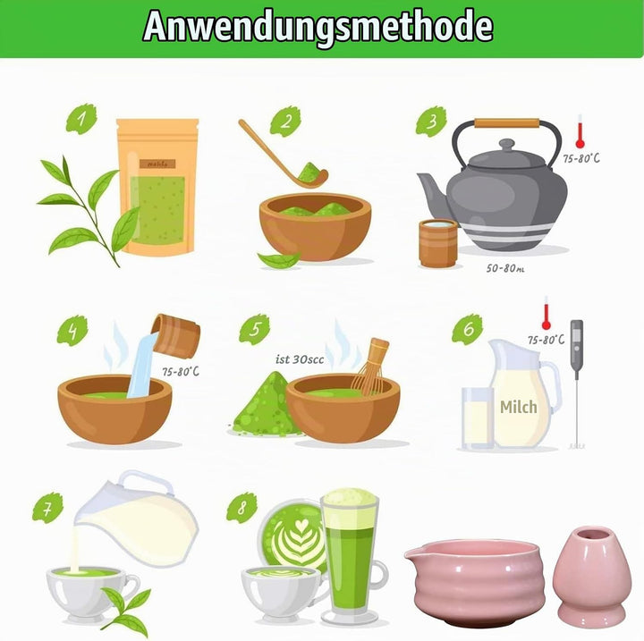Japanische Matcha-Schale mit Ausgiesser, Traditionelle Chawan Teeschale mit Schneebesenablage aus Ke