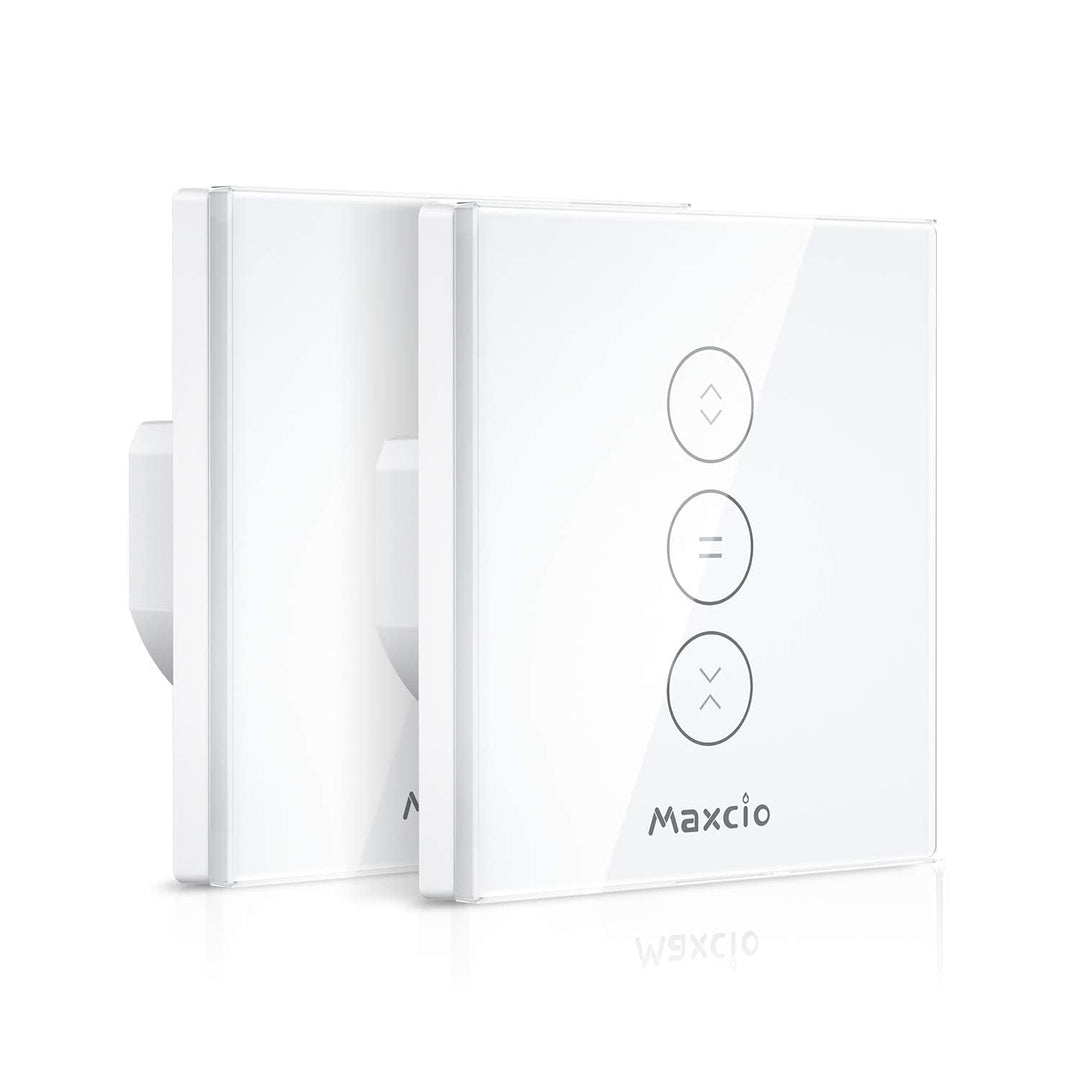 【Schaltbares LED】Smart Rolladen Zeitschaltuhr, Maxcio WiFi Jalousien Vorhang Schalter, Kompatibel mi