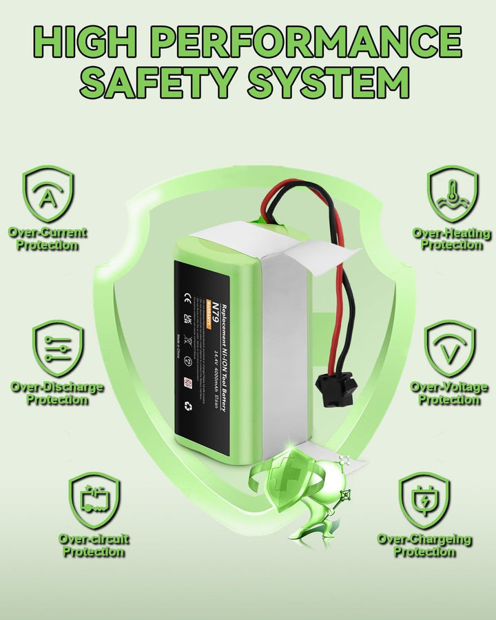 14.4V 4000mAh Ersatzakku für Eufy RoboVac G10 G20 G30 G35 G40 Hybrid, für RoboVac 11 11S 11S MAX 12