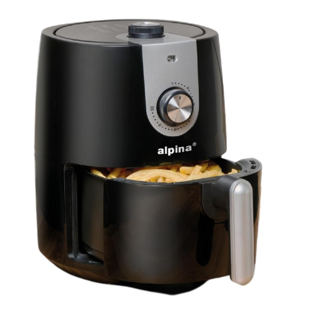 alpina Heissluftfritteuse 2L - Airfryer geeignet für 2 bis 3 Personen - Air Fryer mit Timer und eins
