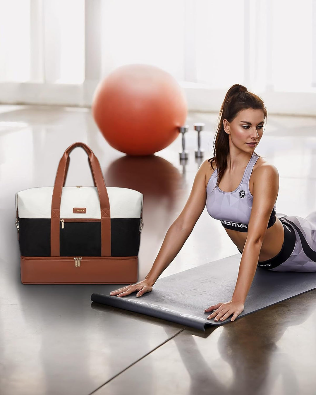 LOVEVOOK Handgepäck Tasche Für Flugzeug 40x20x25, Reisetasche Weekender Damen für Ryanair, Klein Spo