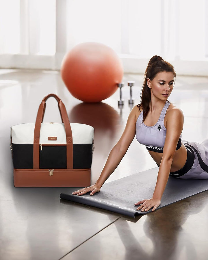 LOVEVOOK Handgepäck Tasche Für Flugzeug 40x20x25, Reisetasche Weekender Damen für Ryanair, Klein Spo