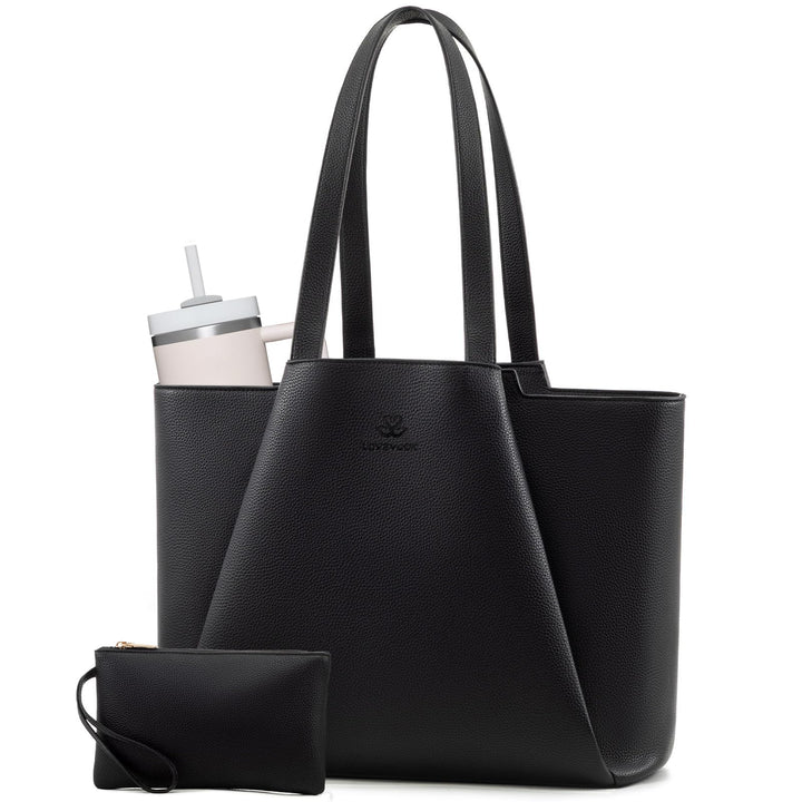 LOVEVOOK Handtasche Damen 15,6 Zoll Laptoptasche, Shopper Tasche Leder Tote Bag Women Aktentasche Le