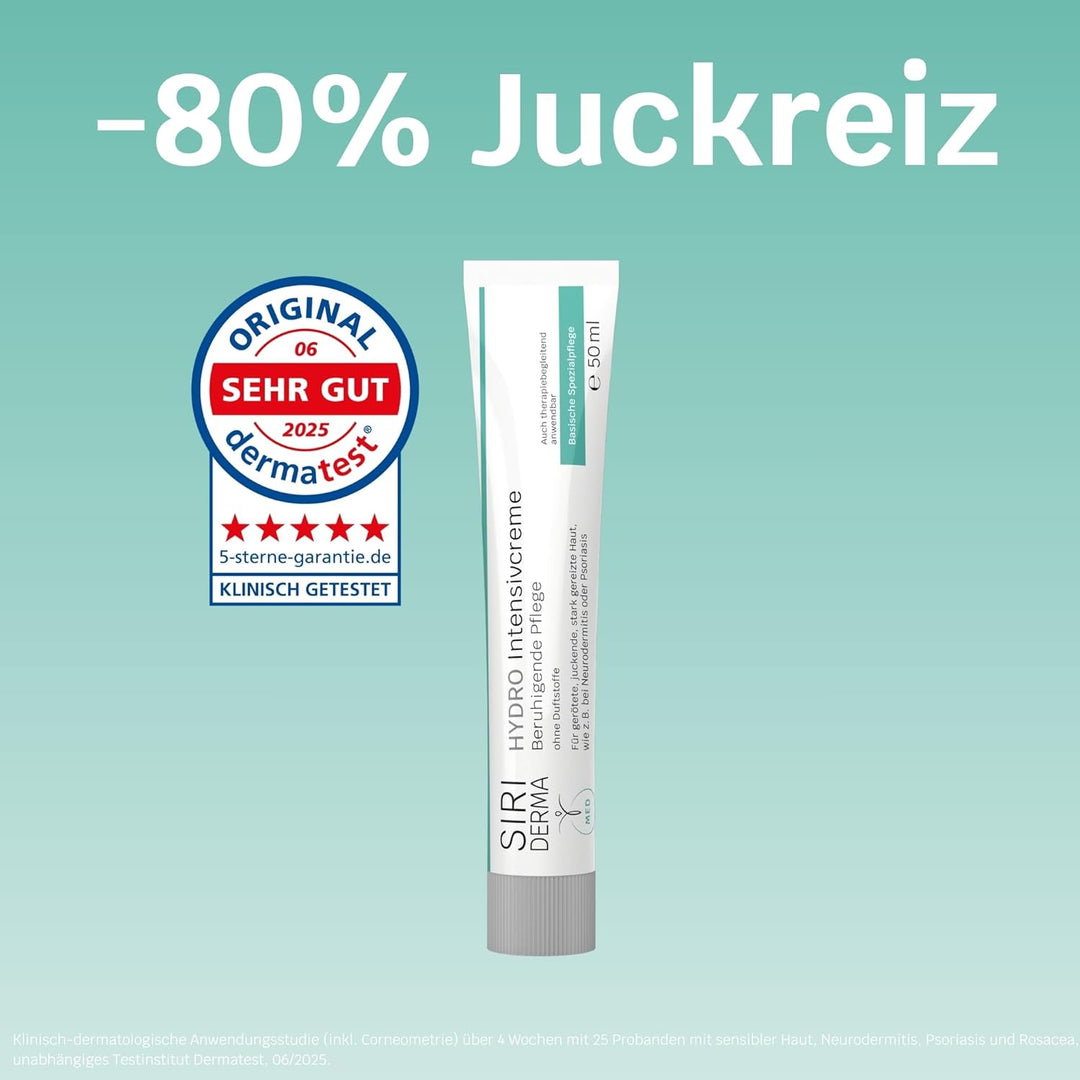 SIRIDERMA Aufbau-Pflegecreme PLUS| Creme für juckende und gereizte Haut bei Neurodermitis und Psoria