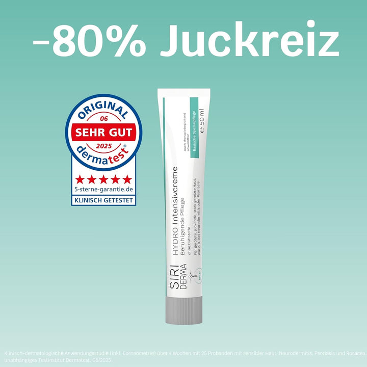 SIRIDERMA Aufbau-Pflegecreme PLUS| Creme für juckende und gereizte Haut bei Neurodermitis und Psoria