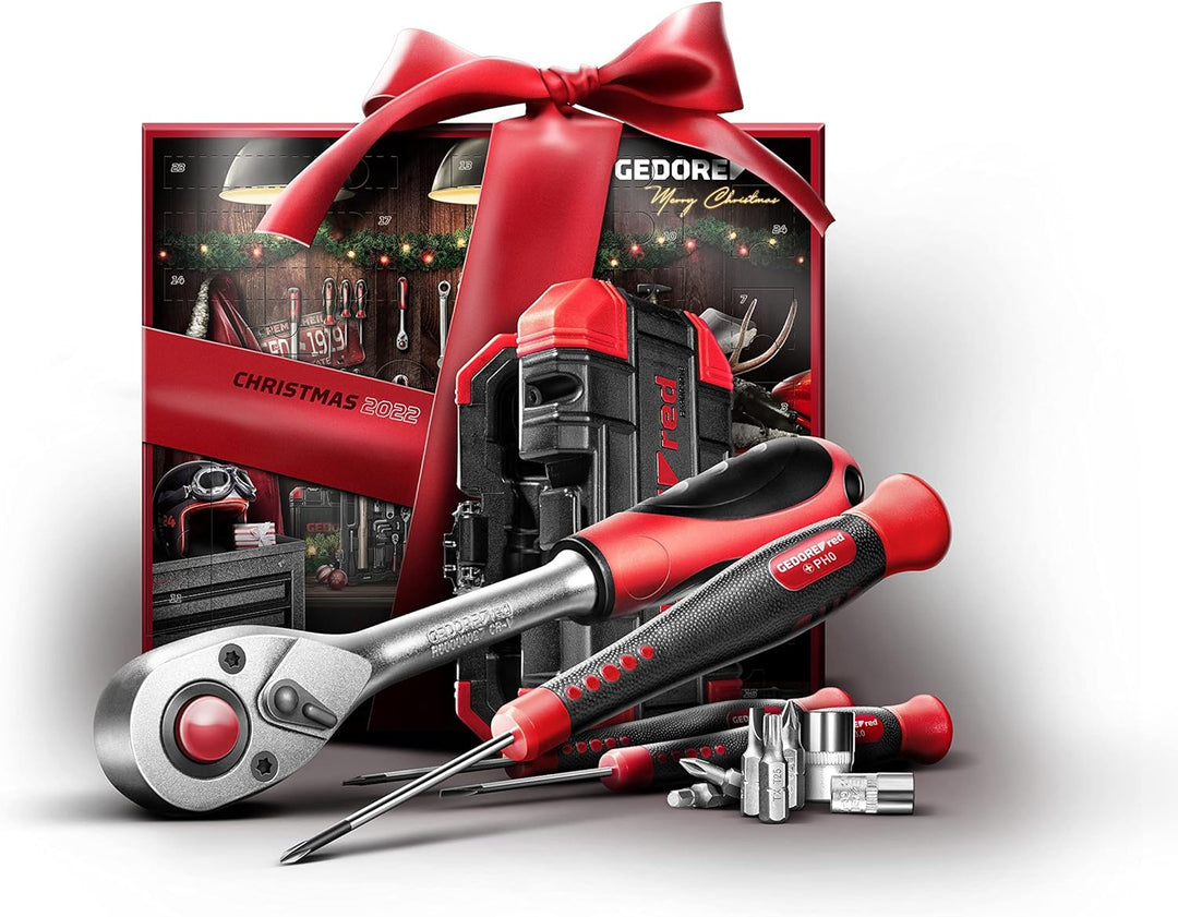 GEDORE 3304900 red R49002042 Adventskalender 2022, 42 teilig, Adventskalender für Männer, Männer Ges