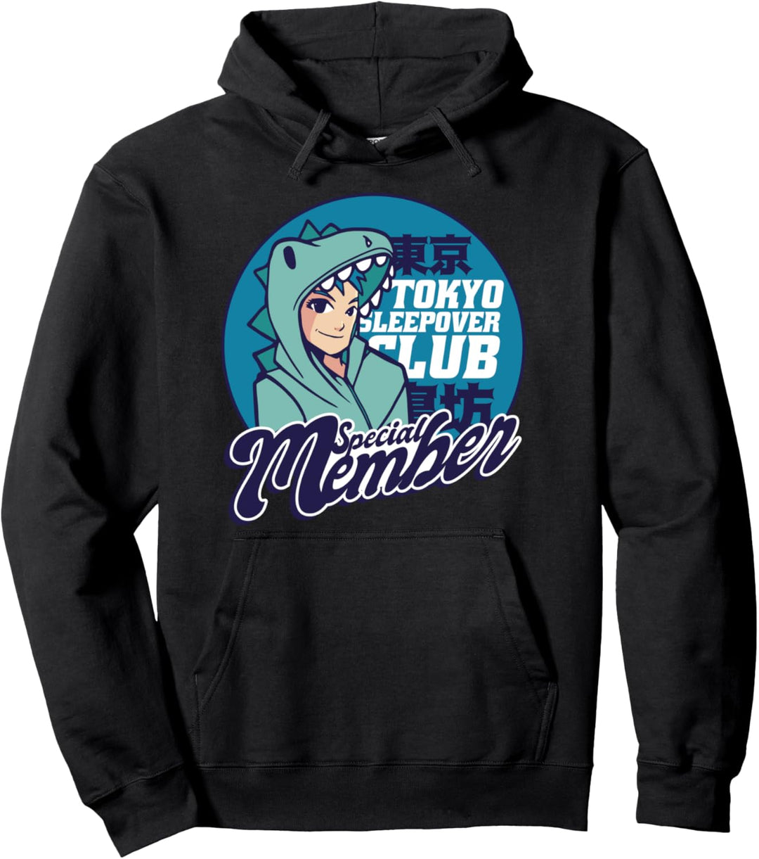 Tokyo Sleepover Club l Anime-Junge im Dino-Pijama Schlaf Pullover Hoodie