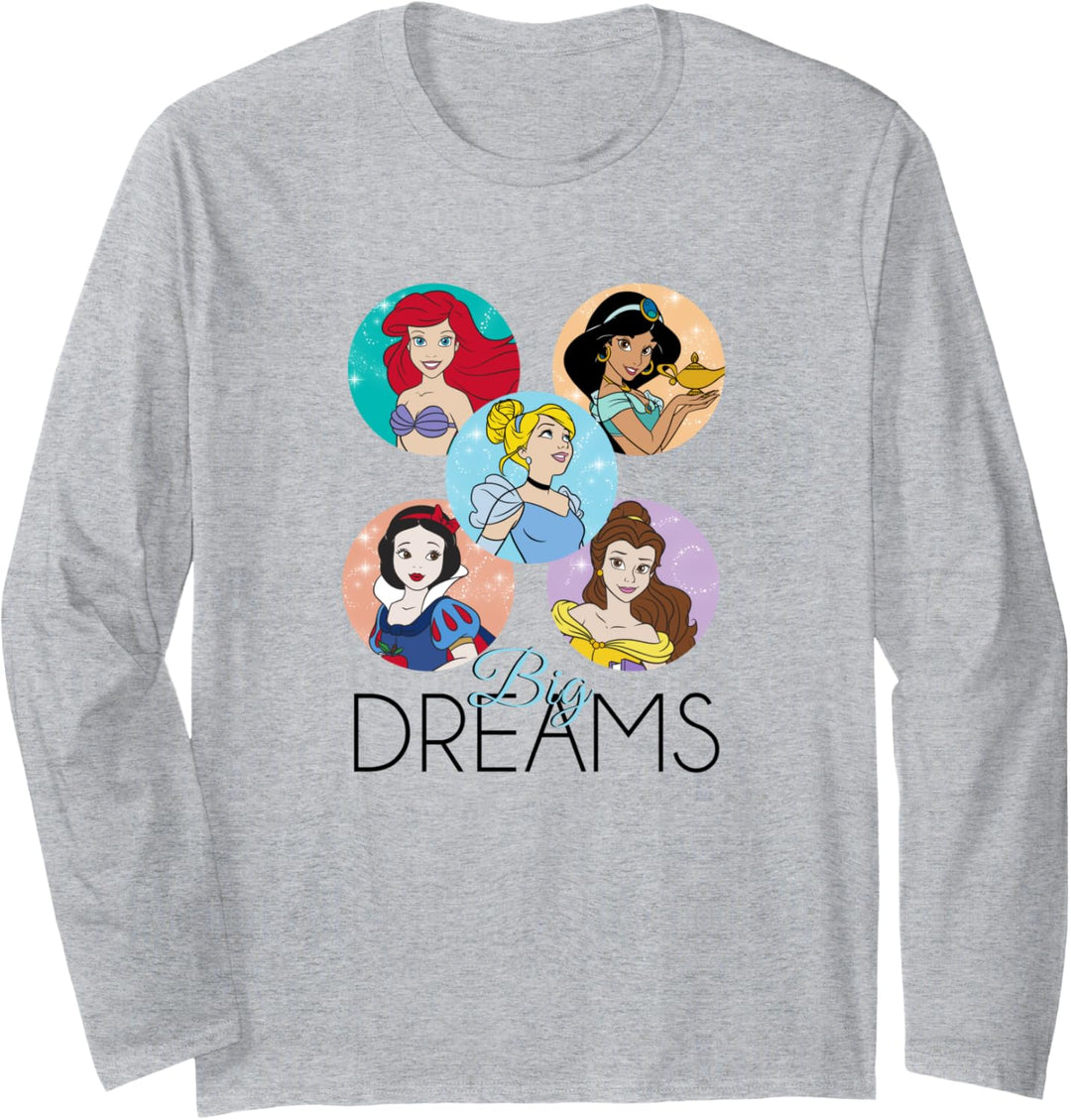 Disney Princess Big Dreams Sparkle Character Bubbles Langarmshirt