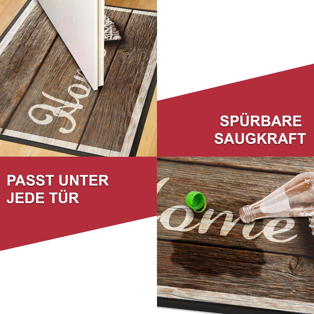 Hochwertige Fussmatte 60x80 cm (Large) – Schmutzfangmatte für Innen & Aussen, rutschfest mit hoher S