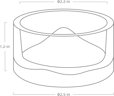 Niteangel Hamster Feeding & Water Bowls- Mount Fuji Series Glass Drinking Bowls for Dwarf Syrian Ham